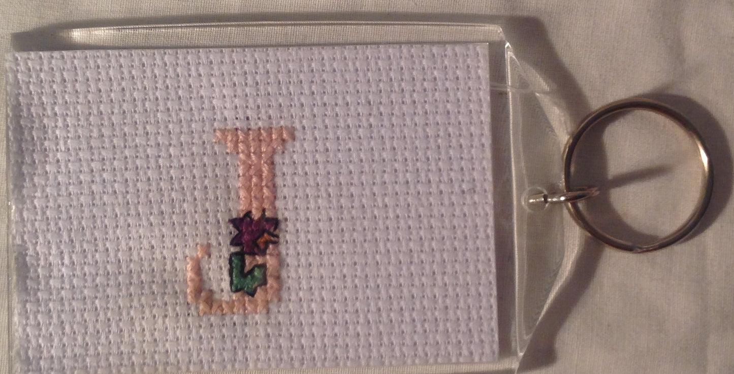 CROSS STITCH LARGE KEYRINGS INCLUDING P&P TO UK SALE ON 2 ITEMS + ACROSS MY SHOP CODE 274