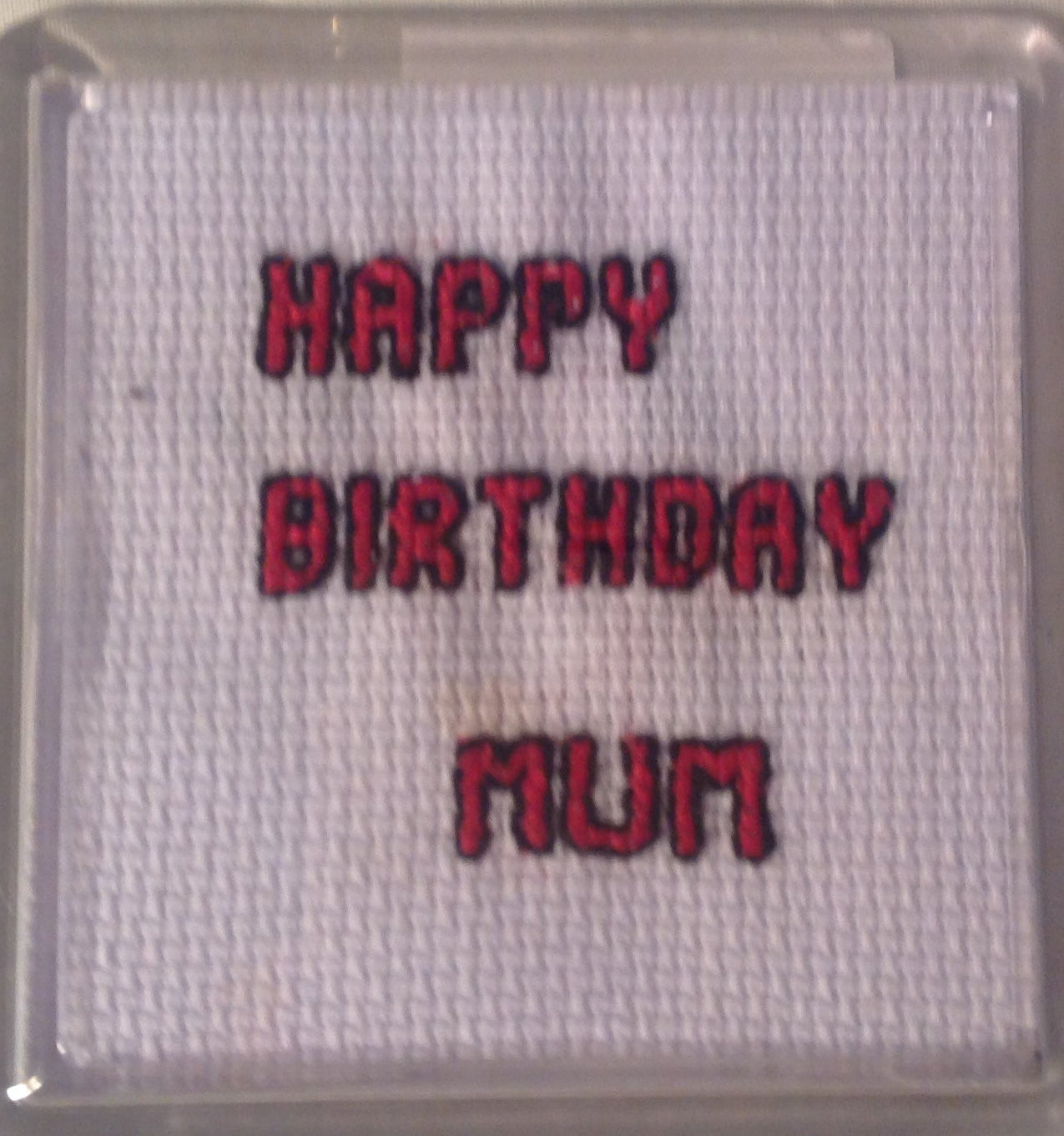 HAND MADE CROSS STICH FRIDGE MAGNET INCLUDING P&P TO UK SALE ON 2 ITEMS PLUS ACROSS MY SHOP CODE 131