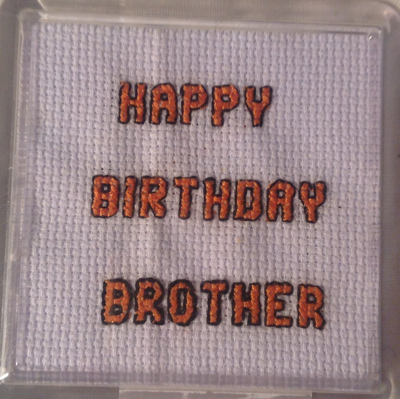 HAND MADE CROSS STICH FRIDGE MAGNET INCLUDING P&P TO UK SALE ON 2 ITEMS PLUS ACROSS MY SHOP CODE 134