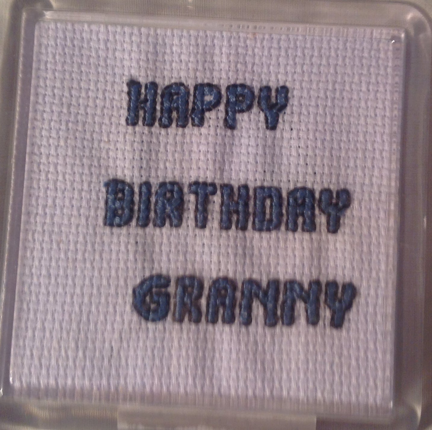 HAND MADE CROSS STICH FRIDGE MAGNET INCLUDING P&P TO UK SALE ON 2 ITEMS PLUS ACROSS MY SHOP CODE 135