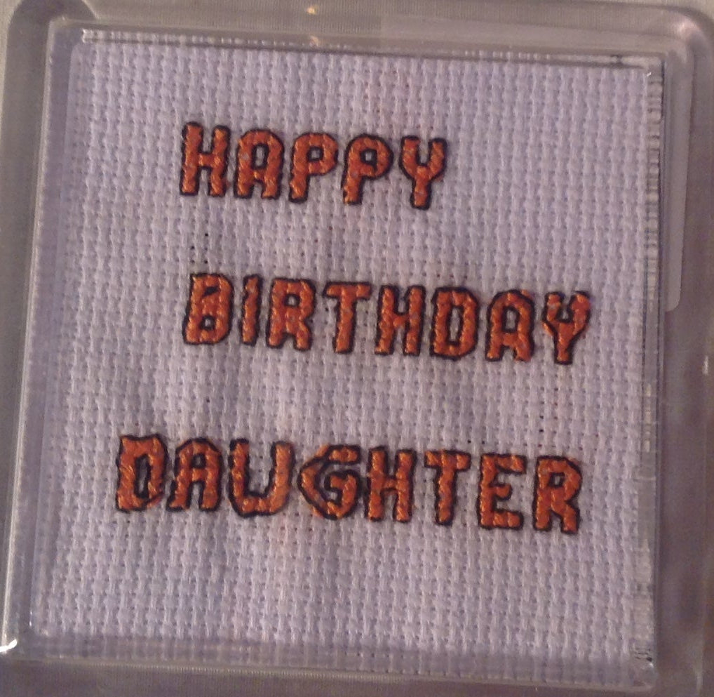 HAND MADE CROSS STICH FRIDGE MAGNET INCLUDING P&P TO UK SALE ON 2 ITEMS PLUS ACROSS MY SHOP CODE 136