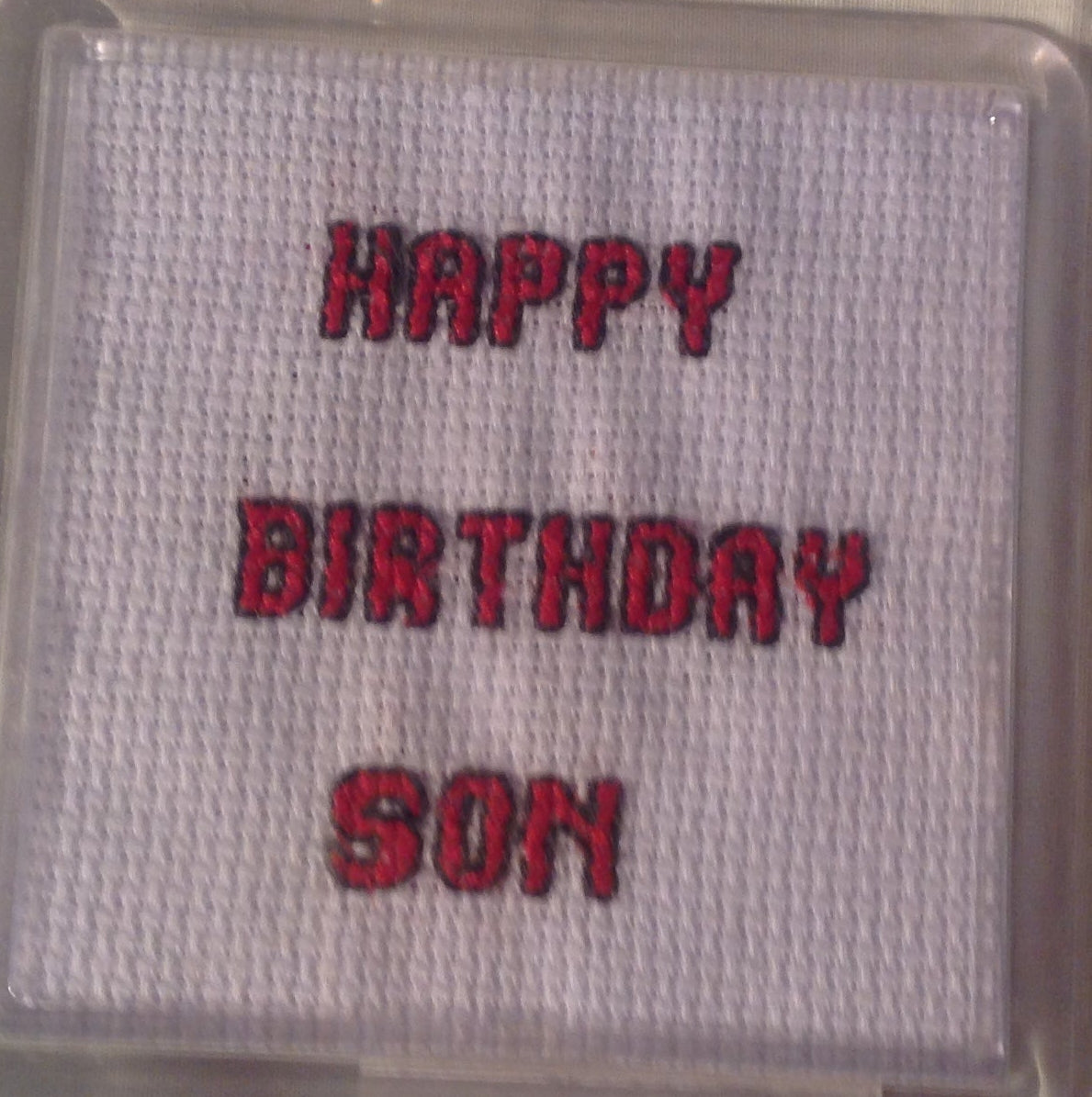 HAND MADE CROSS STICH FRIDGE MAGNET INCLUDING P&P TO UK SALE ON 2 ITEMS PLUS ACROSS MY SHOP CODE 137