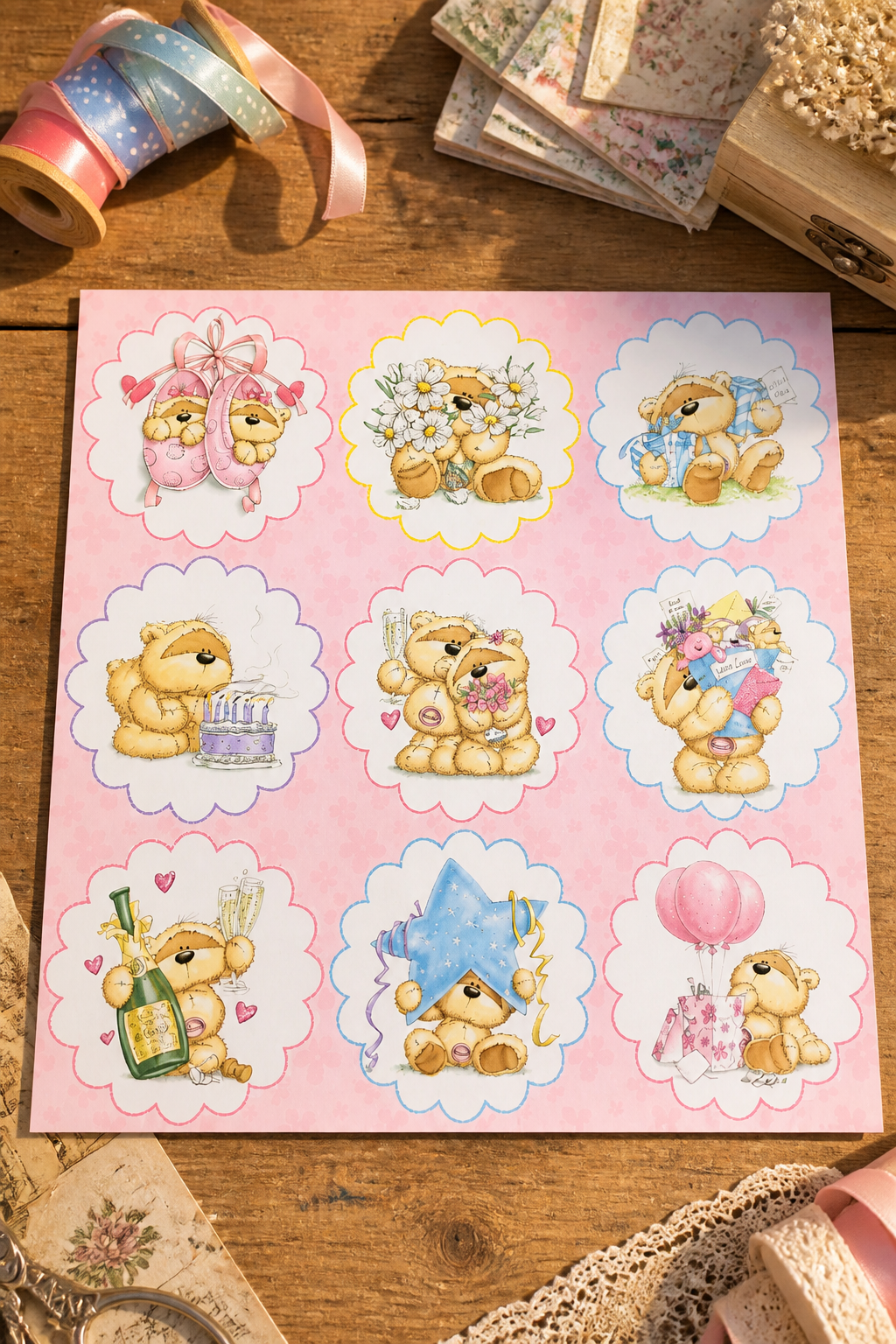 10 SHEETS 30CM X 30CM DECORATED PAPER SALE ON TWO ITEMS PLUS ACROSS MY SHOP P&P INCLUDED TO UK CODE 200