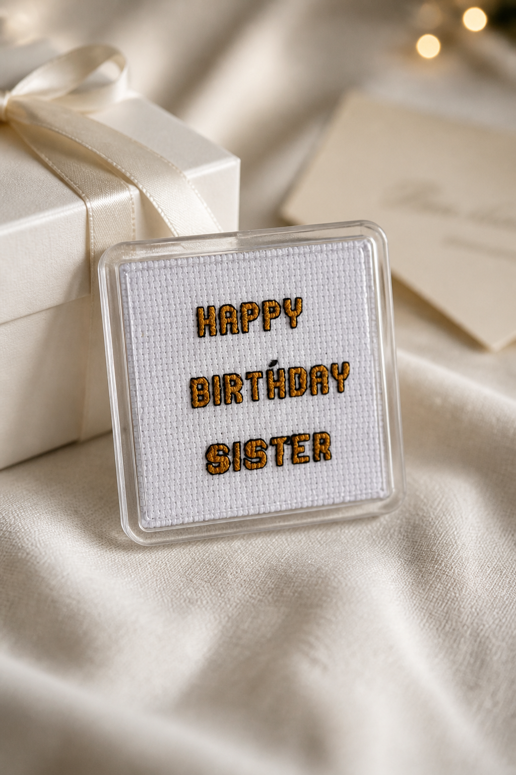 HAND MADE CROSS STICH COASTER INCLUDING P&P TO UK SALE ON 2 ITEMS PLUS ACROSS MY SHOP CODE 123