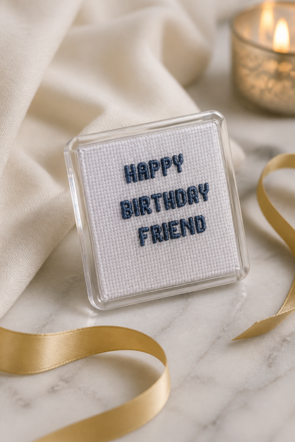HAND MADE CROSS STICH COASTER INCLUDING P&P TO UK SALE ON 2 ITEMS PLUS ACROSS MY SHOP CODE 131