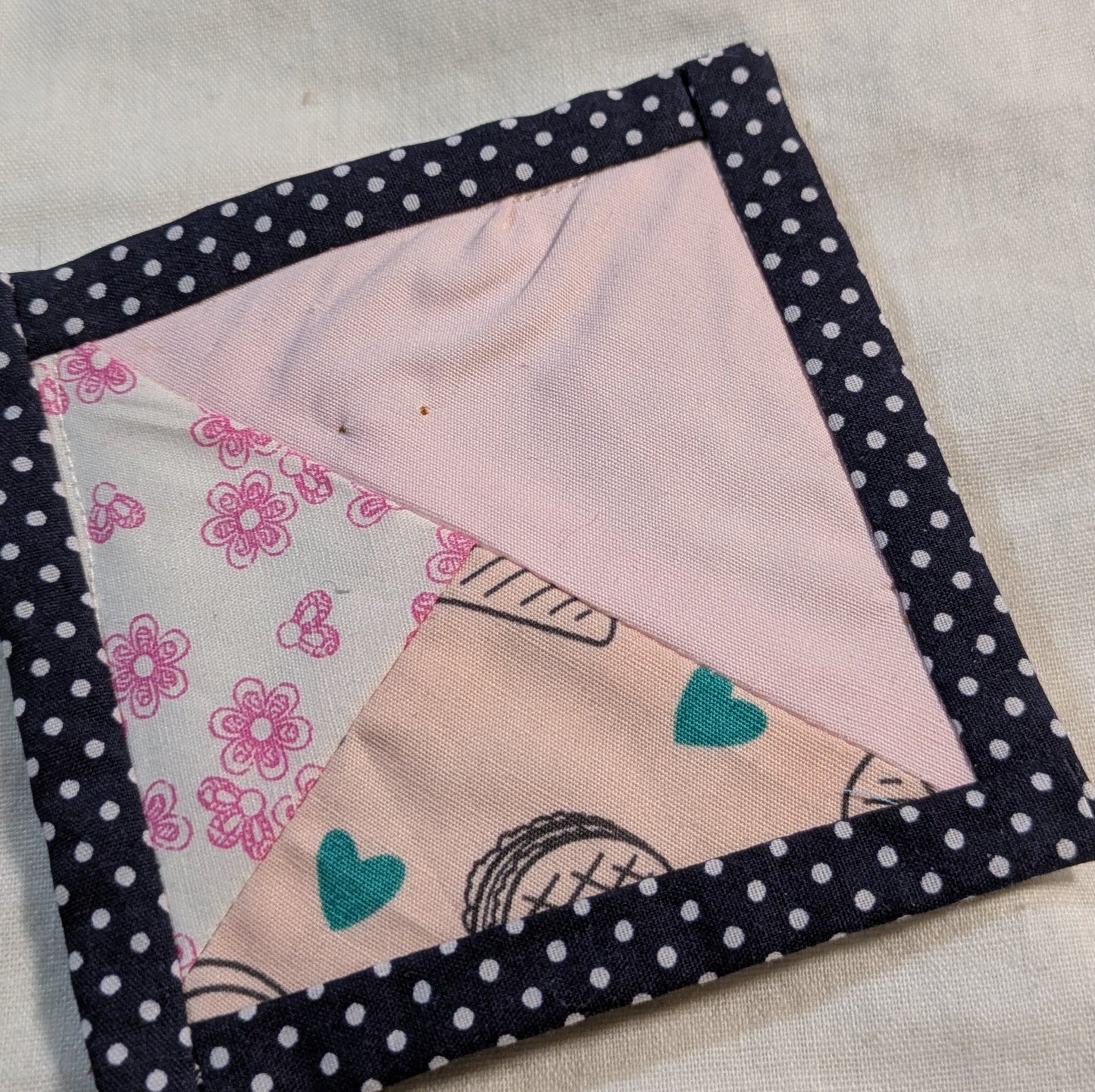 HAND MADE FABRIC COASTERS INCLUDING P&P TO UK SALE ON 2 ITEMS + ACROSS MY SHOP CODE 161