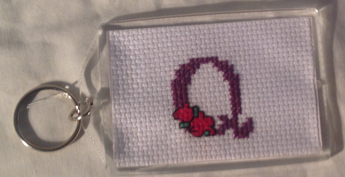 CROSS STITCH LARGE KEYRINGS INCLUDING P&P TO UK SALE ON 2 ITEMS + ACROSS MY SHOP CODE 281
