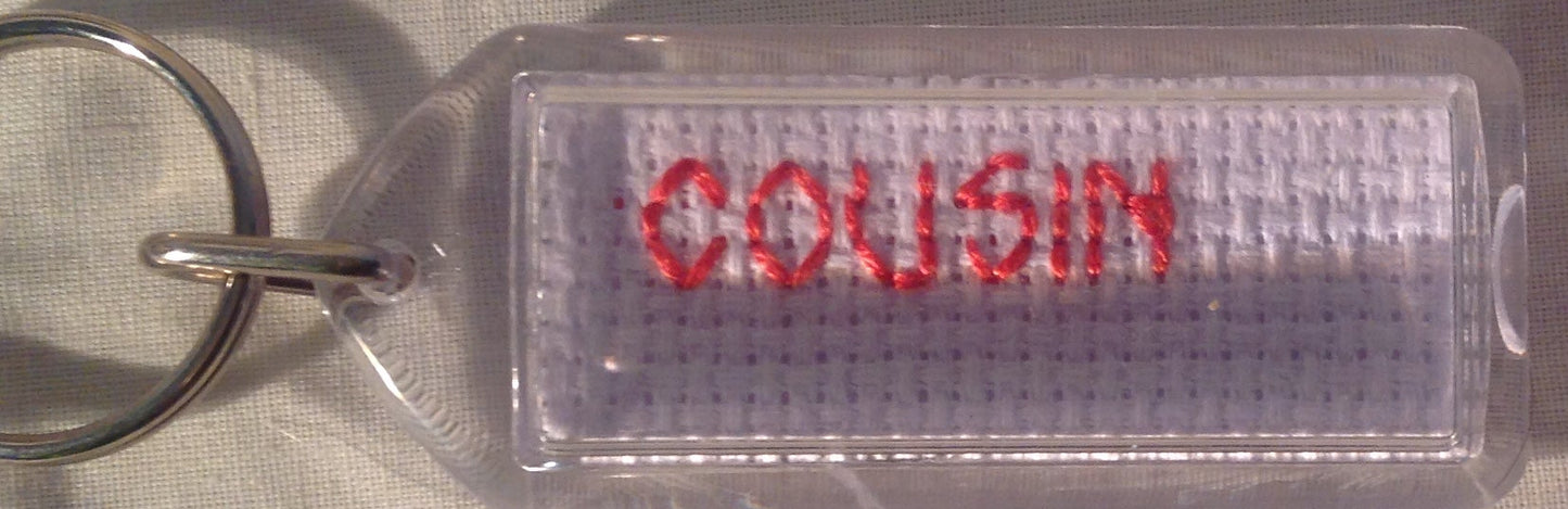 CROSS STITCH LONG KEYRINGS INCLUDING P&P TO UK SALE ON 2 ITEMS + ACROSS MY SHOP CODE 312