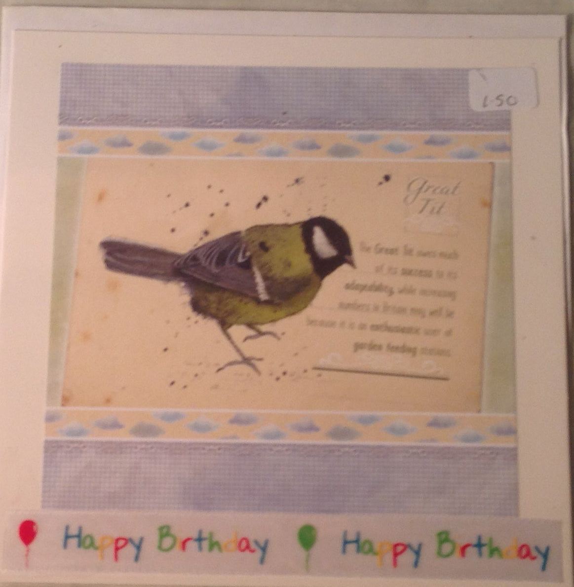 6x6 INCH BIRD CARDS HAPPY BIRTHDAY INCLUDING P&P TO UK CODE 30