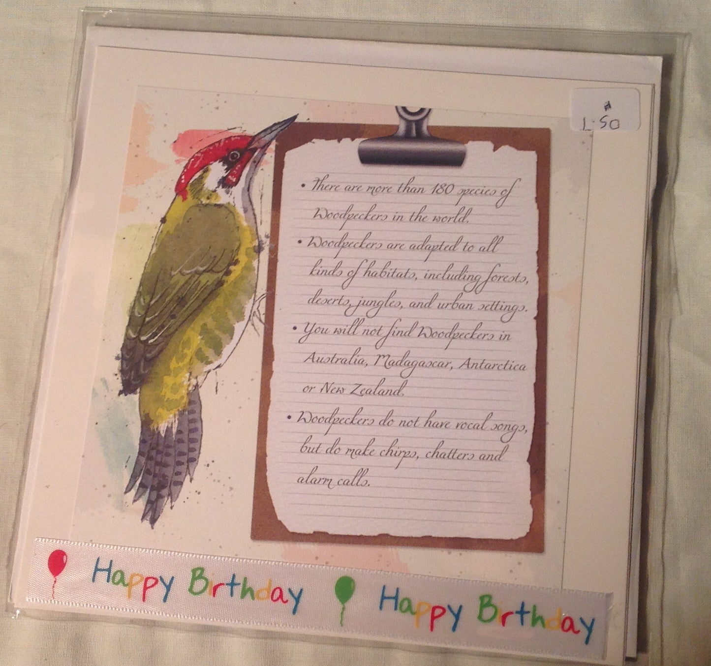 6x6 INCH BIRD CARDS HAPPY BIRTHDAY INCLUDING P&P TO UK CODE 36