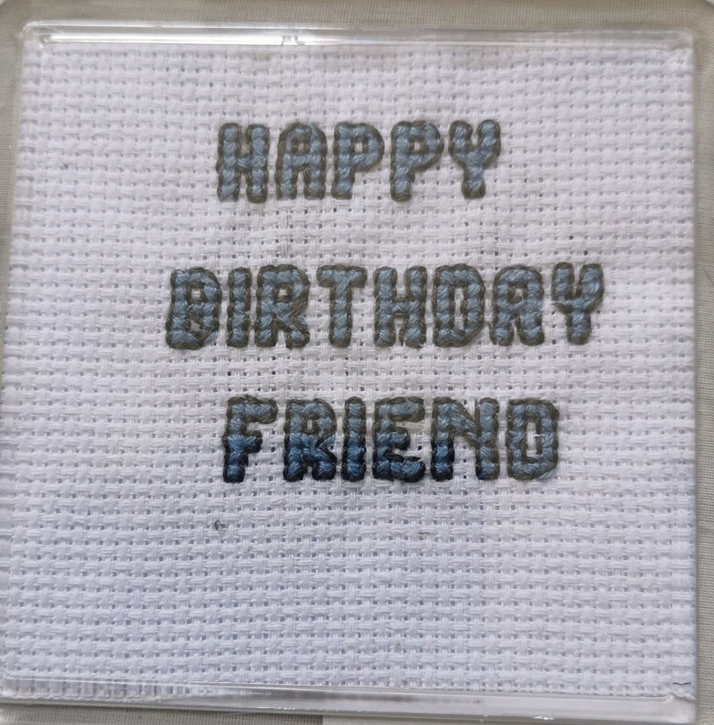 HAND MADE CROSS STICH FRIDGE MAGNET INCLUDING P&P TO UK SALE ON 2 ITEMS PLUS ACROSS MY SHOP CODE 139