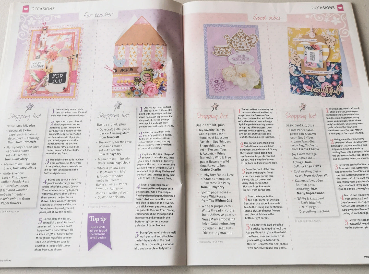 PAPERCRAFT INSPIRATIONS INCLUDING P&P TO UK SALE ON 2 ITEMS PLUS ACROSS MY SHOP CODE 507