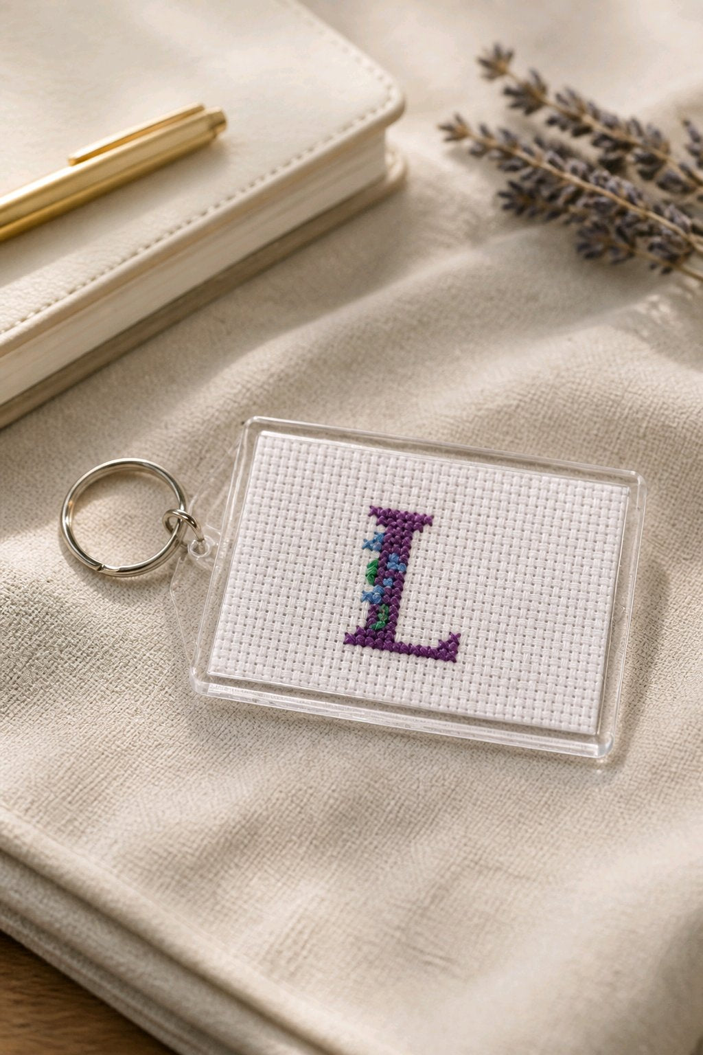 CROSS STITCH LARGE KEYRINGS INCLUDING P&P TO UK SALE ON 2 ITEMS + ACROSS MY SHOP CODE 276