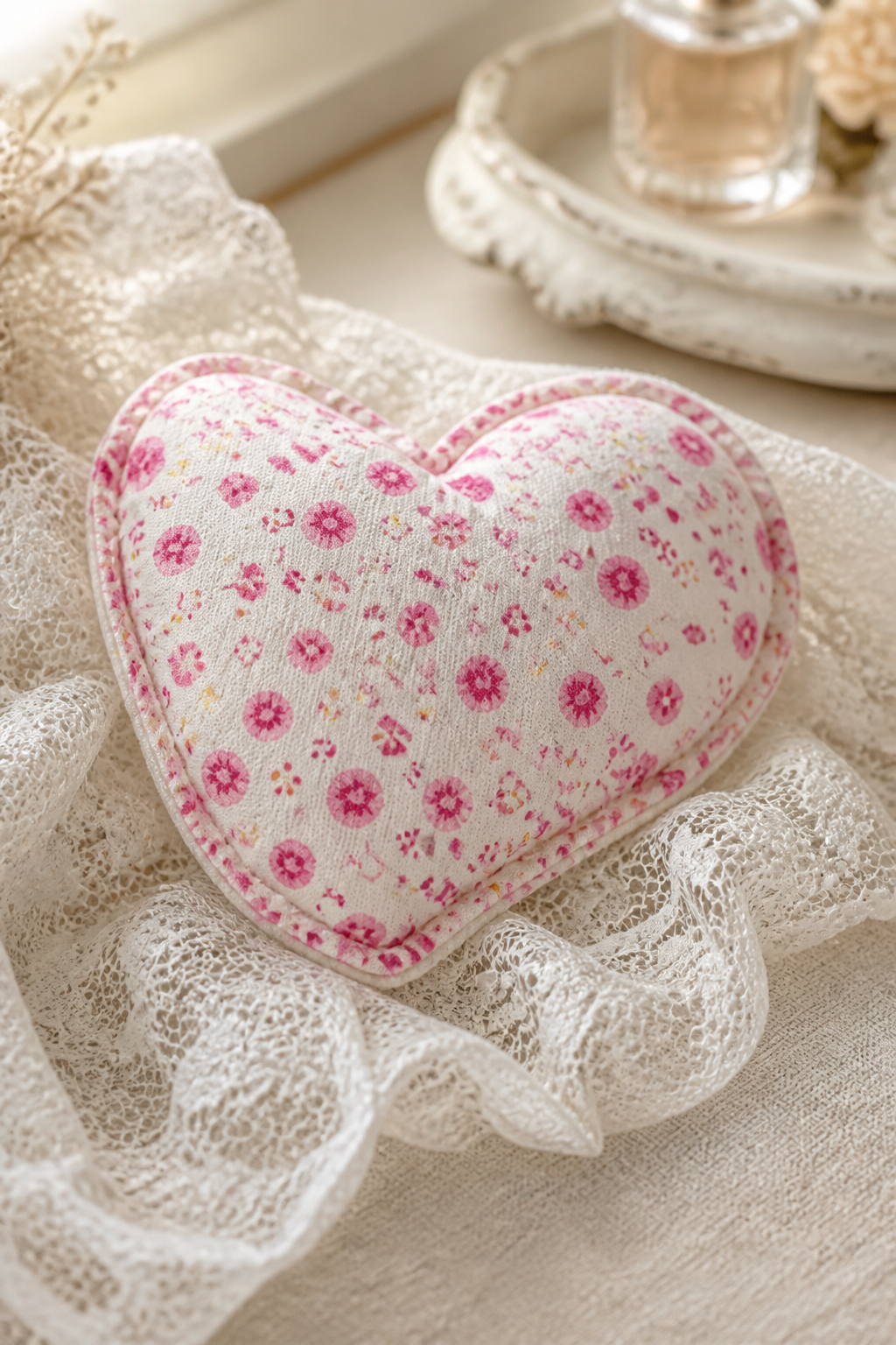 HANDMADE LAVENDER HEARTS WITH LACE PUT IN DRAW MAKES YOUR CLOTHES SMELL NICE INCLUDING P&P TO UK SALE ON 2 ITEMS + ACROSS MY SHOP CODE 17