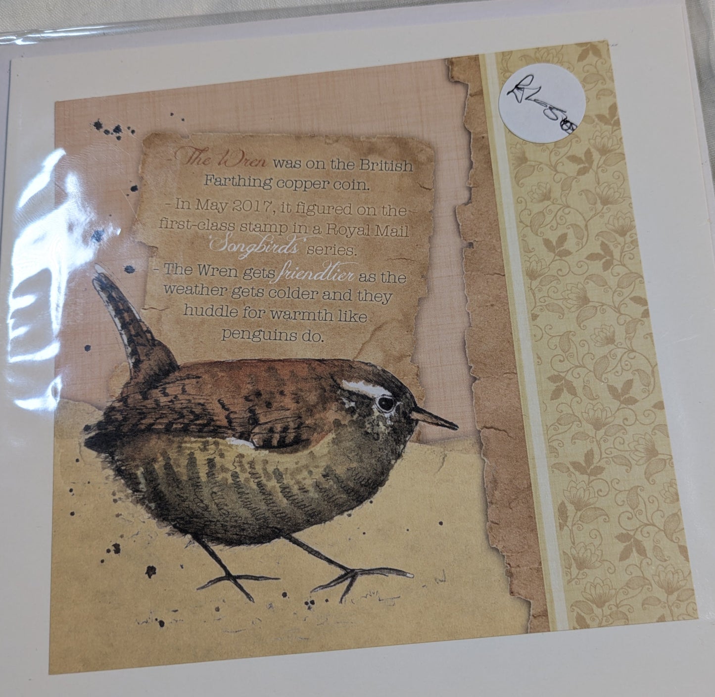 HAND MADE 6x6 INCH BIRD CARDS SALE ON 2 ITEMS ACROSS MY SHOP INCLUDING P&P TO UK CODE 2