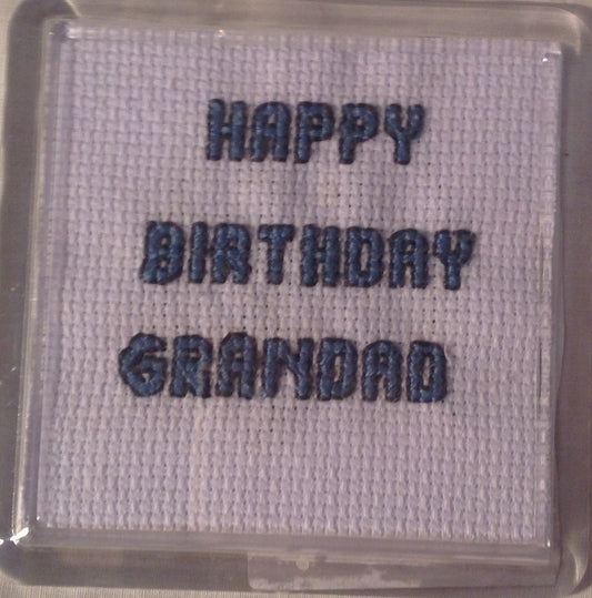 HAND MADE CROSS STICH FRIDGE MAGNET INCLUDING P&P TO UK SALE ON 2 ITEMS PLUS ACROSS MY SHOP CODE 133