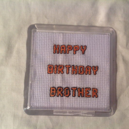 CROSS STITCH FRIDGE MAGNET INCLUDING P&P TO UK CODE 134