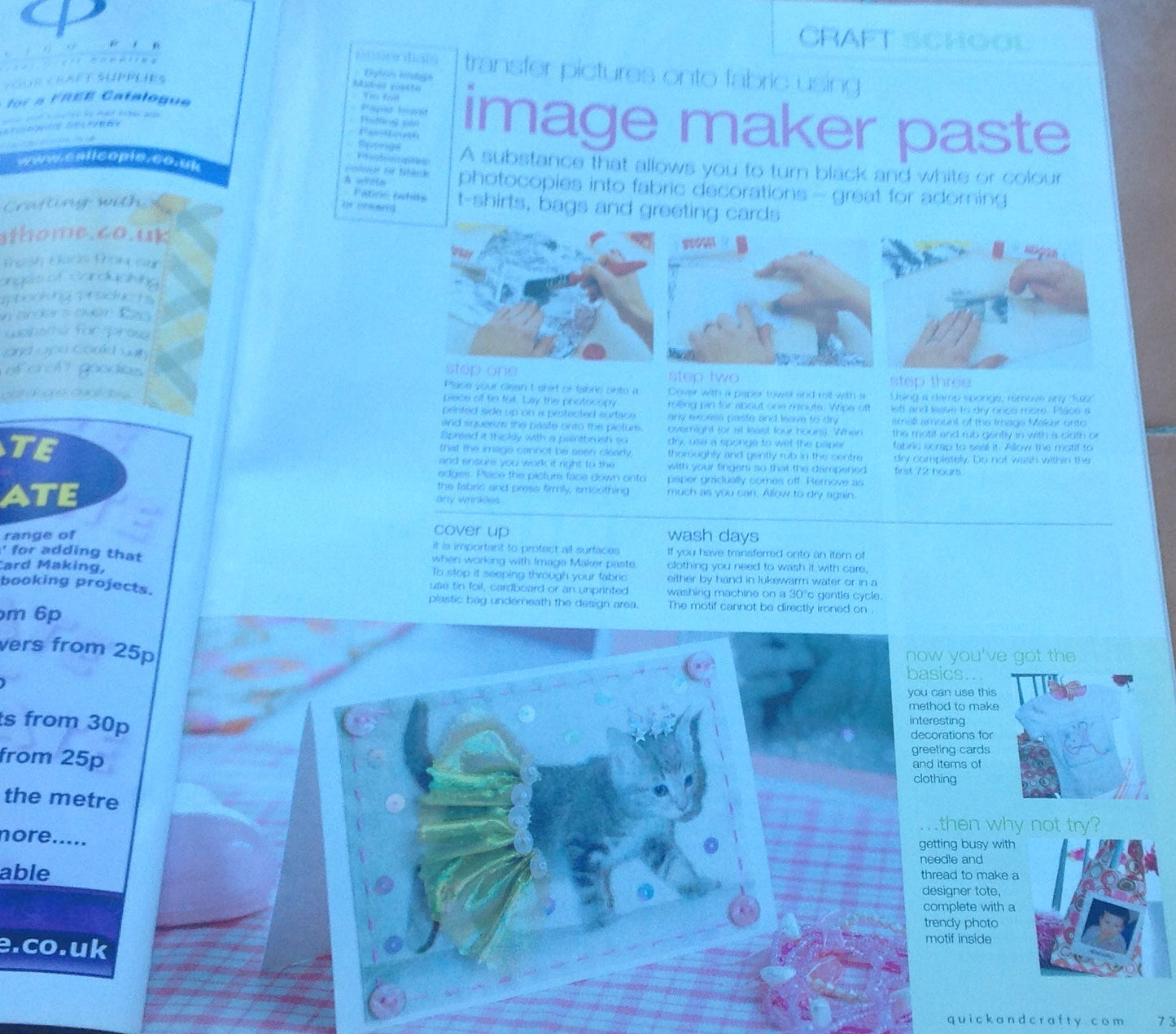 QUICK & CRAFTY MAGAZINE INCLUDING P&P TO UK SALE ON 2 ITEMS PLUS ACROSS MY SHOP  CODE 36