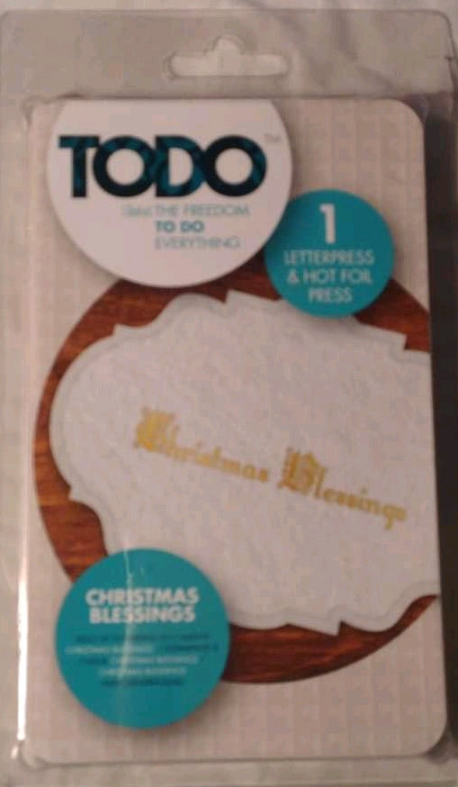 TODO LETTERPRESS & HOT FOIL PRESS CHRISTMAS BLESSING SALE ON 2 ITEMS + ACROSS MY SHOP INCLUDING P&P TO UK CODE 6