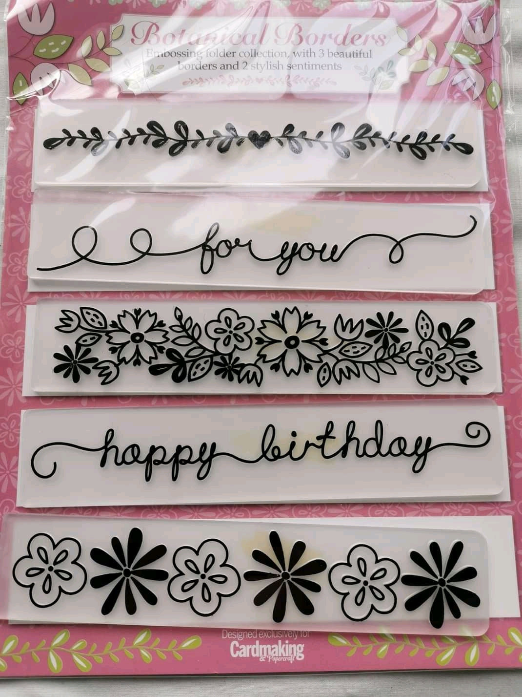 BOTANICAL BORDERS EMBOSSING FOLDER COLLECTION SALE ON 2 ITEMS + ACROSS MY SHOP INCLUDING P&P TO UK CODE 16