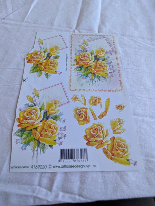 BUY 2 6X6 INCH 3D CARD KITS SALE ON TWO ITEMS PLUS ACROSS MY SHOP P&P INCLUDED CODE 57