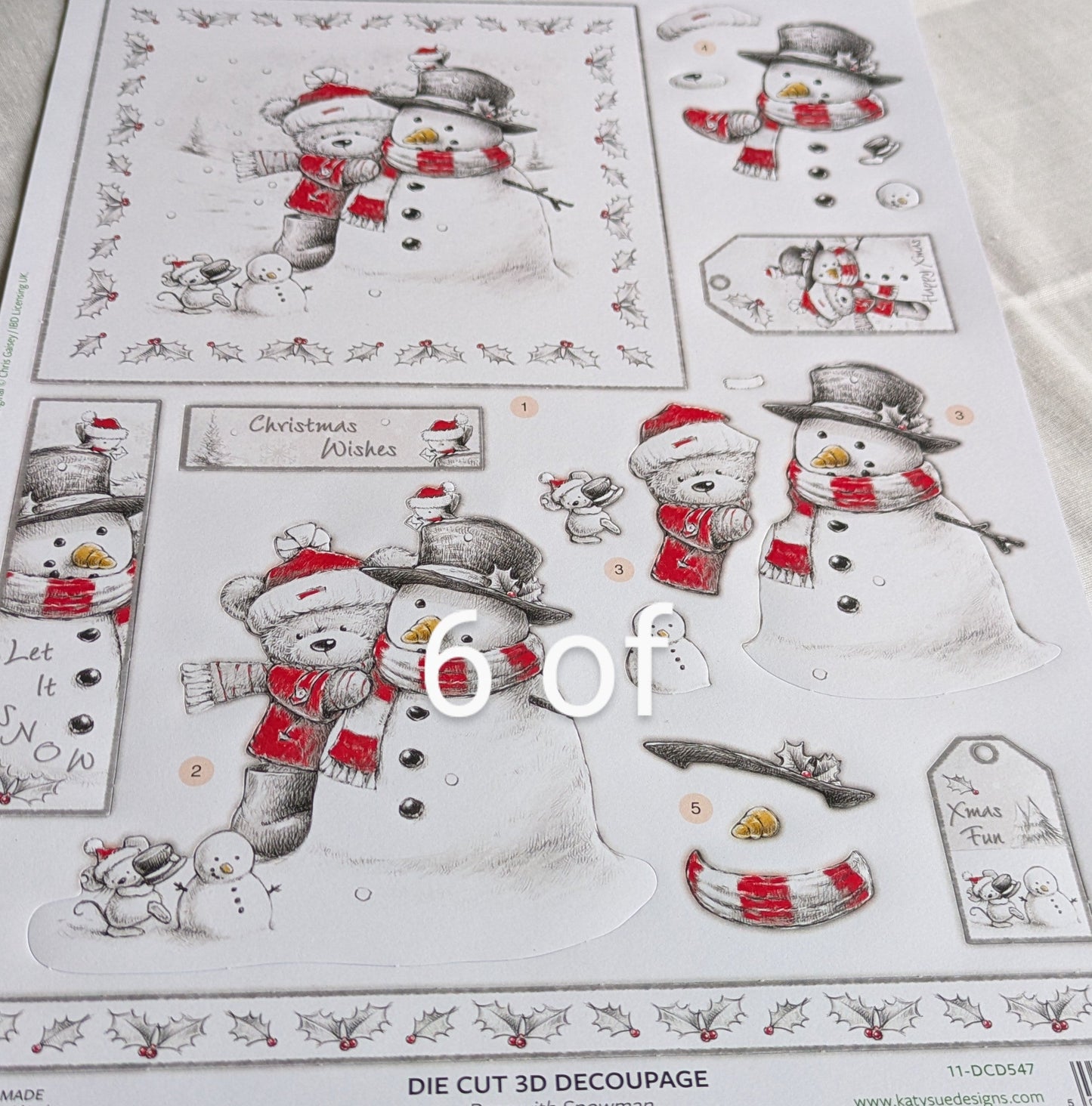 BUY 2 6X6 INCH 3D CARD KITS SALE ON TWO ITEMS PLUS ACROSS MY SHOP P&P INCLUDED TO UK CODE 211