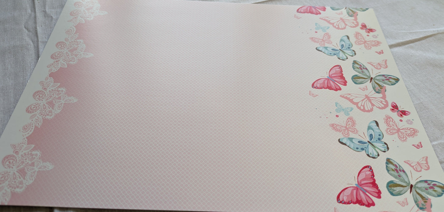 A4 DECORATED CARD 10 SHEETS SALE ON TWO ITEMS PLUS ACROSS MY SHOP P&P INCLUDED CODE 18