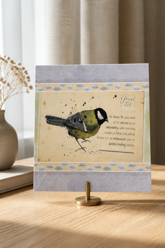 HAND MADE 6x6 INCH BIRD CARDS SALE ON 2 ITEMS ACROSS MY SHOP INCLUDING P&P TO UK  CODE 13
