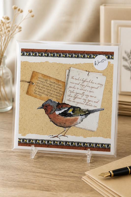 HAND MADE 6x6 INCH BIRD CARDS SALE ON 2 ITEMS ACROSS MY SHOP INCLUDING P&P TO UK  CODE 15
