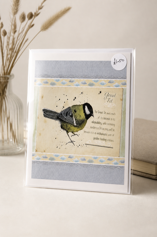 HAND MADE 6x6 INCH BIRD CARDS SALE ON 2 ITEMS ACROSS MY SHOP INCLUDING P&P TO UK  CODE 27