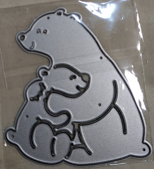 POLAR BEAR & CUB METAL DIE INCLUDING P&P TO UK SALE ON 2 ITEMS PLUS ACROSS MY SHOP CODE 34