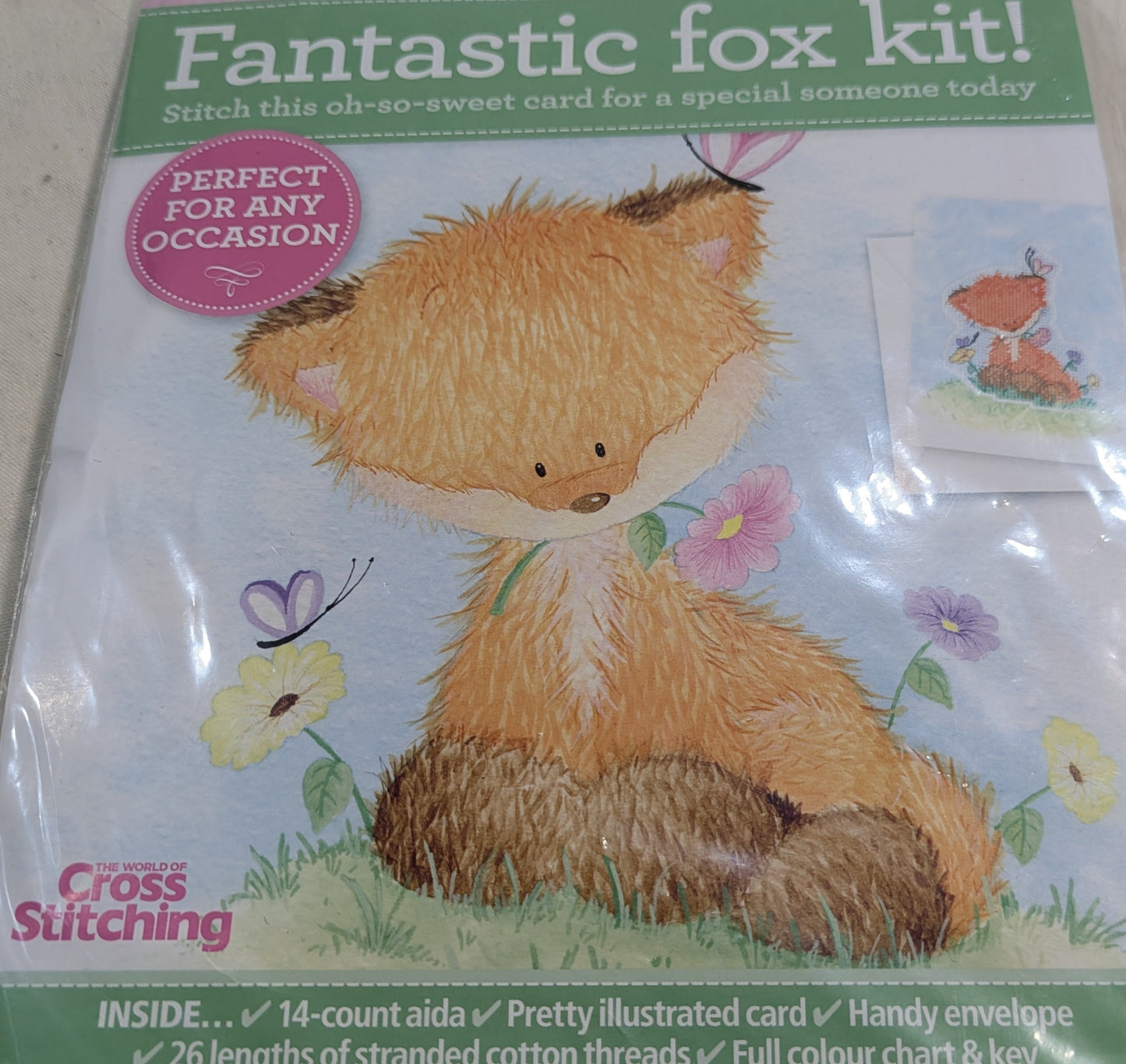 CROSS STITCH FANTASTIC FOX KIT INCLUDING P&P TO UK SALE ON 2 ITEMS PLUS ACROSS MY SHOP CODE 12