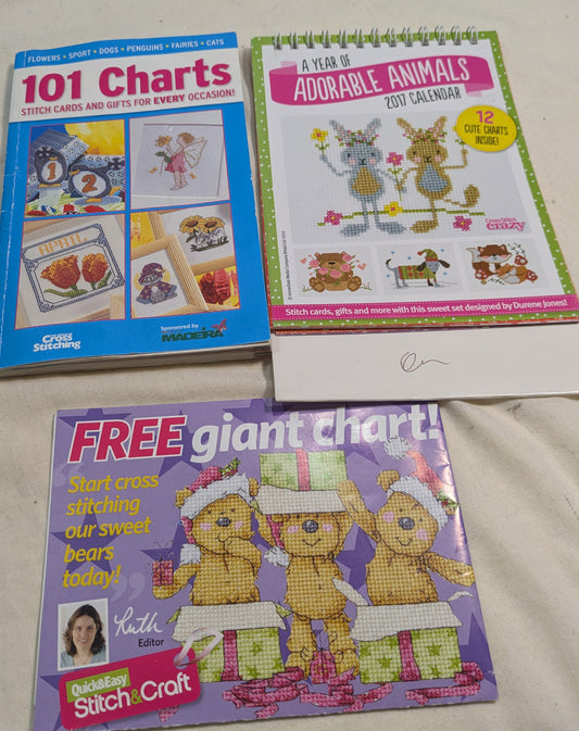 BOOKLETS OF 100 CROSS STICH CHARTS INCLUDING P&P TO UK SALE ON 2 ITEMS PLUS ACROSS MY SHOP CODE 22