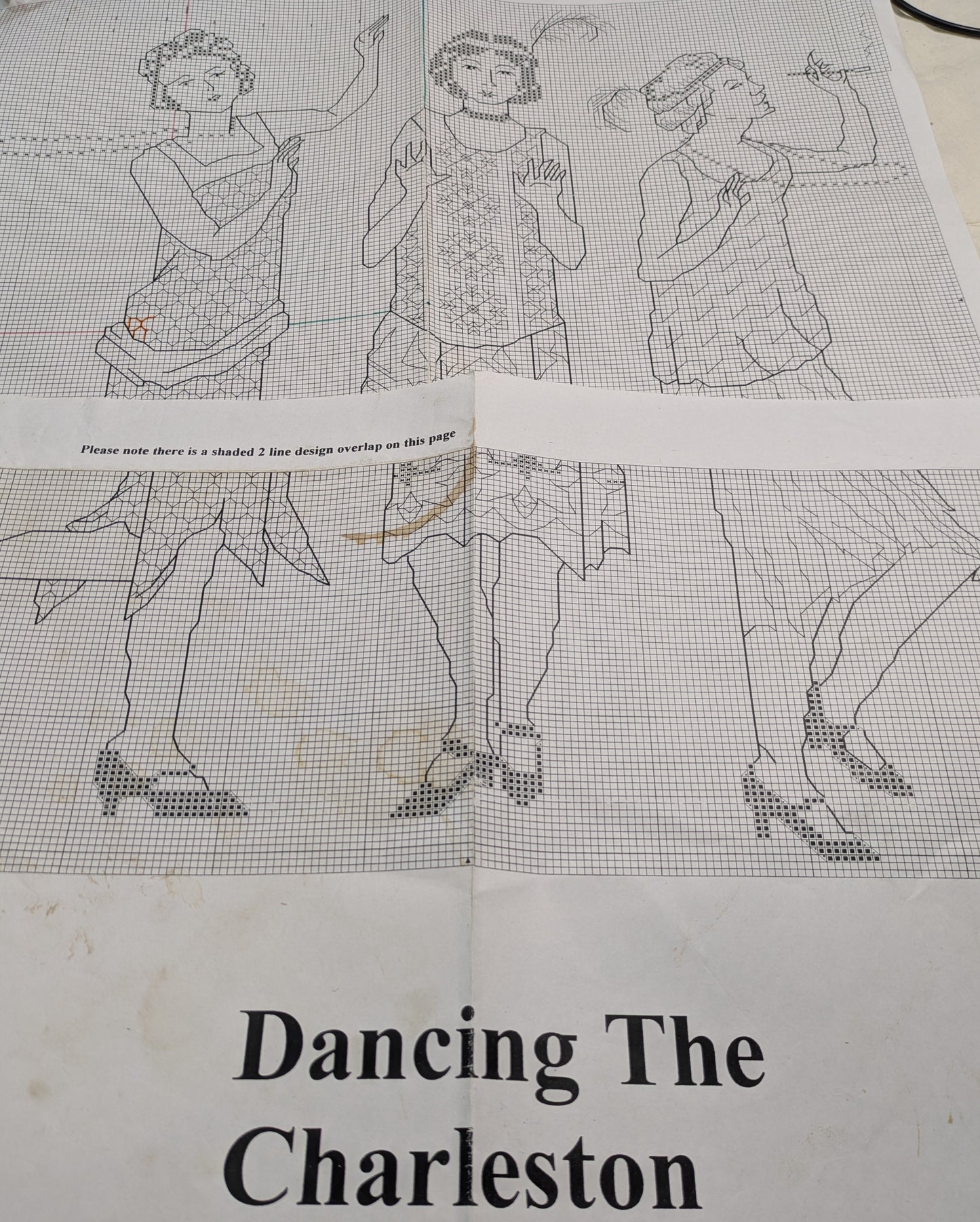 USED CROSS STICH CHART OF DANCING THE CHARLESTON INCLUDING P&P TO UK SALE ON 2 ITEMS PLUS ACROSS MY SHOP CODE 25