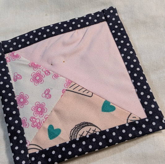 HAND MADE FABRIC COASTERS INCLUDING P&P TO UK SALE ON 2 ITEMS + ACROSS MY SHOP CODE 161