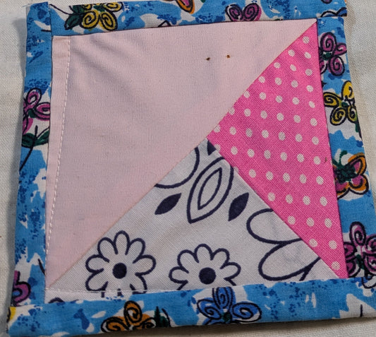 HAND MADE FABRIC COASTERS INCLUDING P&P TO UK SALE ON 2 ITEMS + ACROSS MY SHOP CODE 163