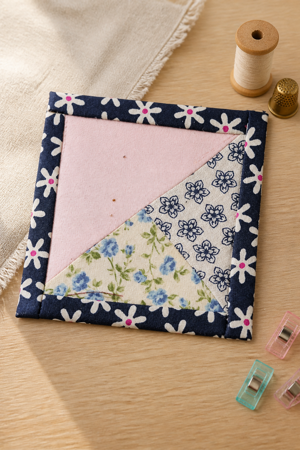 HAND MADE FABRIC COASTERS INCLUDING P&P TO UK SALE ON 2 ITEMS + ACROSS MY SHOP CODE 159