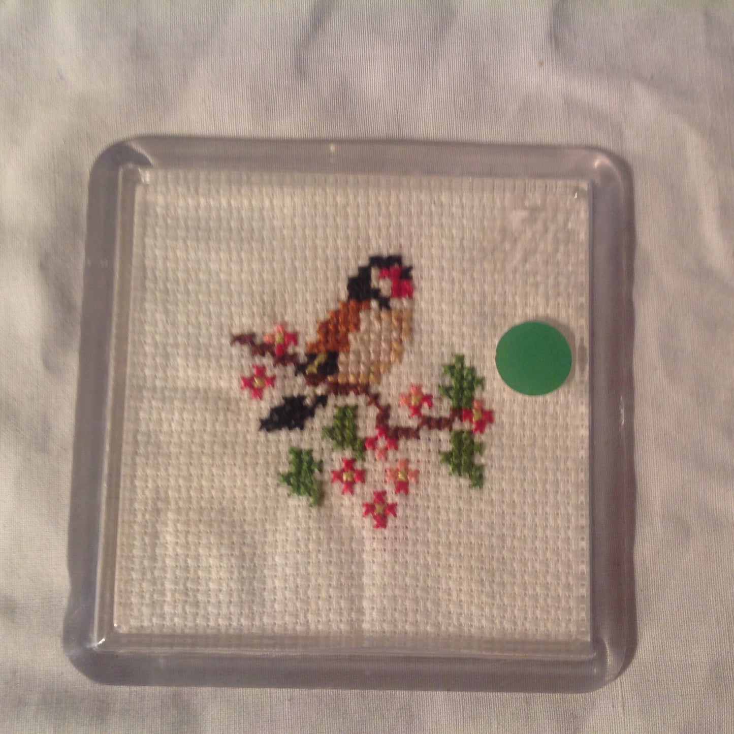 CROSS STITCH COASTER INCLUDING P&P TO UK CODE 115