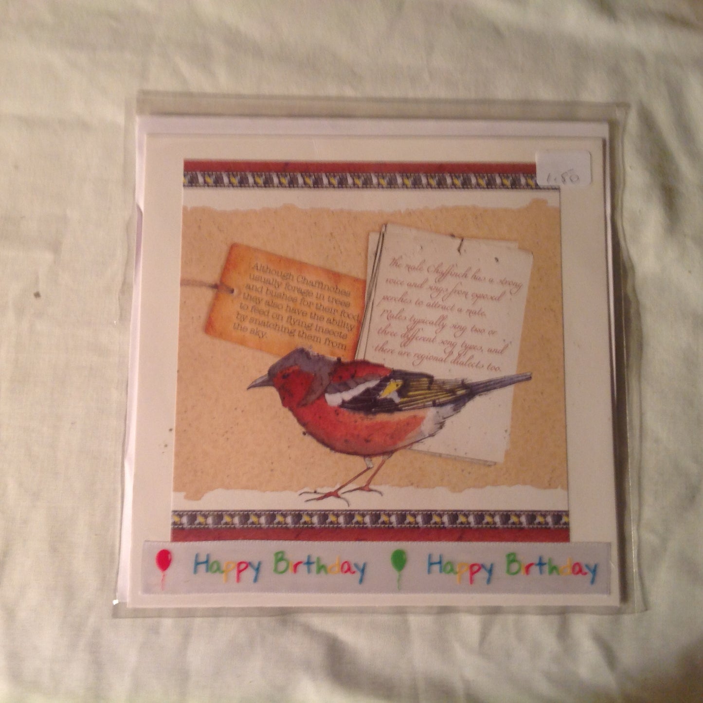 6x6 INCH BIRD CARDS HAPPY BIRTHDAY INCLUDING P&P TO UK  CODE 26