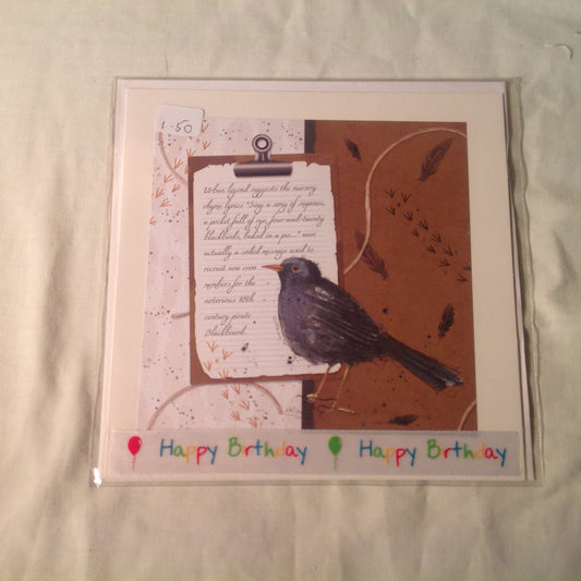 6x6 INCH BIRD CARDS HAPPY BIRTHDAY INCLUDING P&P TO UK  CODE 29