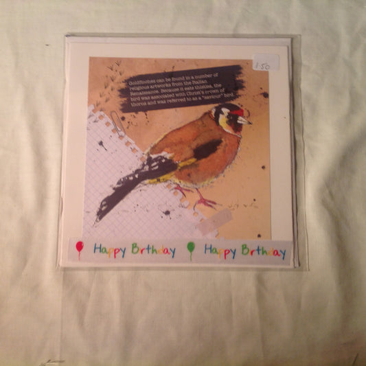 6x6 INCH BIRD CARDS HAPPY BIRTHDAY INCLUDING P&P TO UK  CODE 32