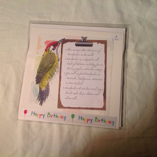 6x6 INCH BIRD CARDS HAPPY BIRTHDAY INCLUDING P&P TO UK  CODE 36