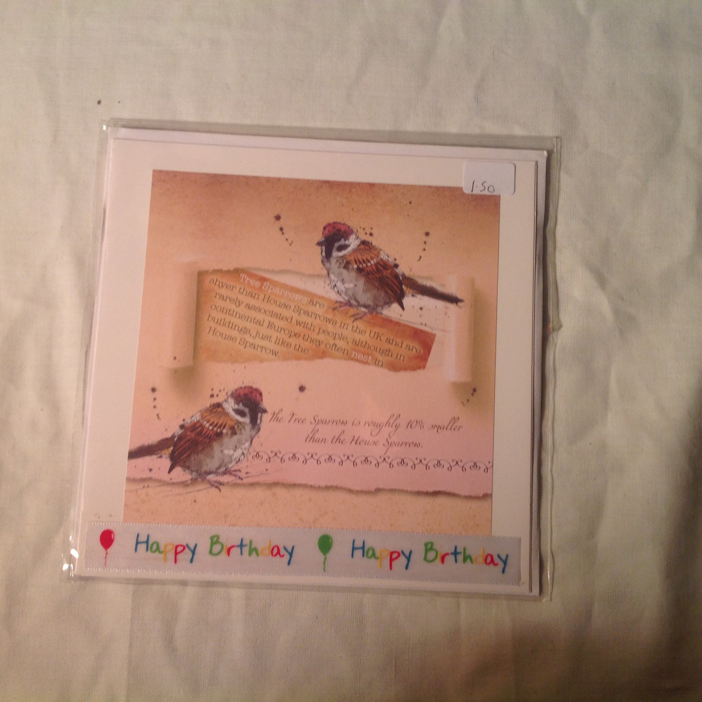 6x6 INCH BIRD CARDS HAPPY BIRTHDAY INCLUDING P&P TO UK  CODE 37