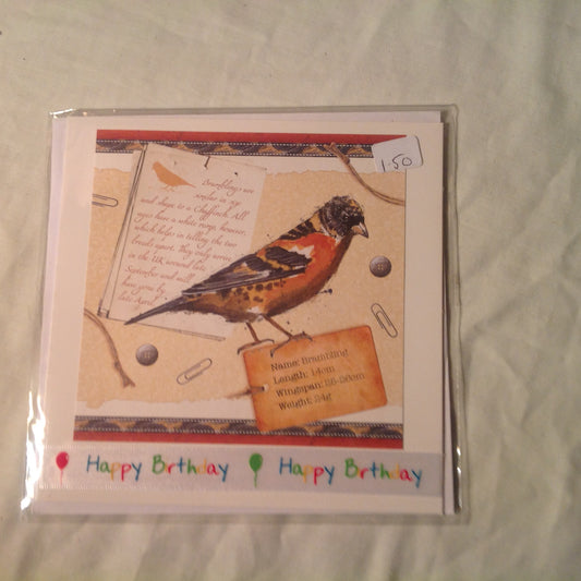 6x6 INCH BIRD CARDS HAPPY BIRTHDAY INCLUDING P&P TO UK  CODE 38