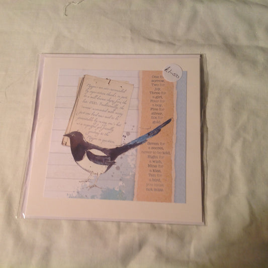 6x6 INCH BIRD CARDS INCLUDING P&P TO UK  CODE 18