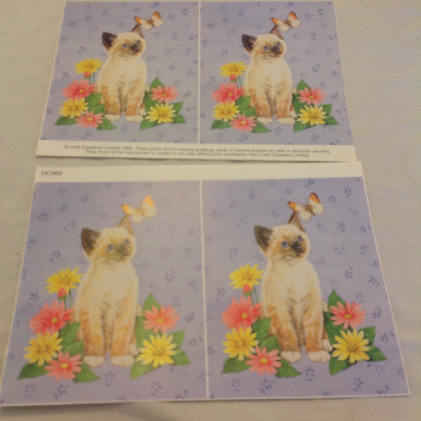 6X6 INCH CARD KITS INCLUDING P&P TO UK  CODE 125