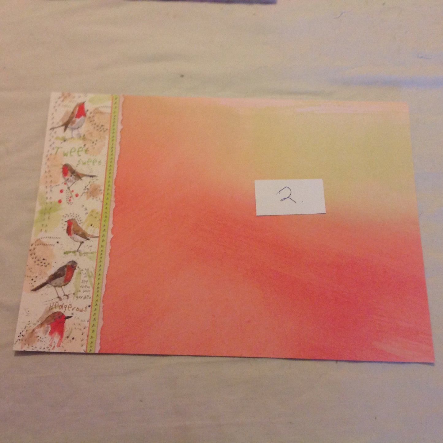 A4 DECORATED CARD  INCLUDING P&P TO UK  CODE 35