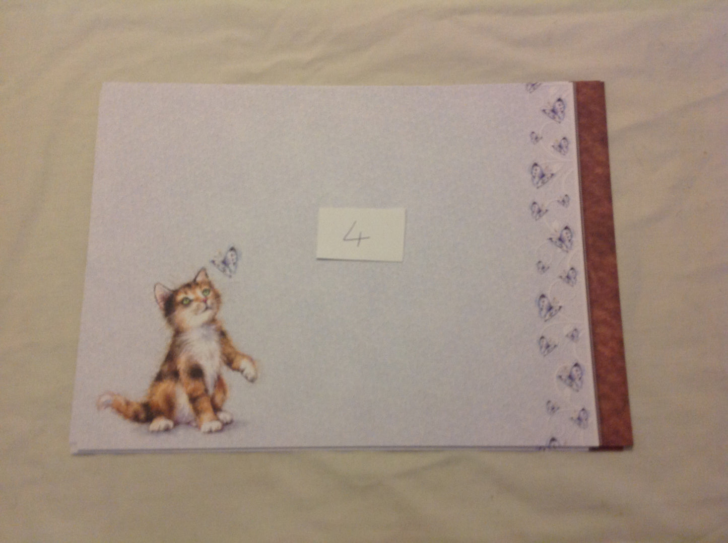 A4 DECORATED CARD  INCLUDING P&P TO UK  CODE 62