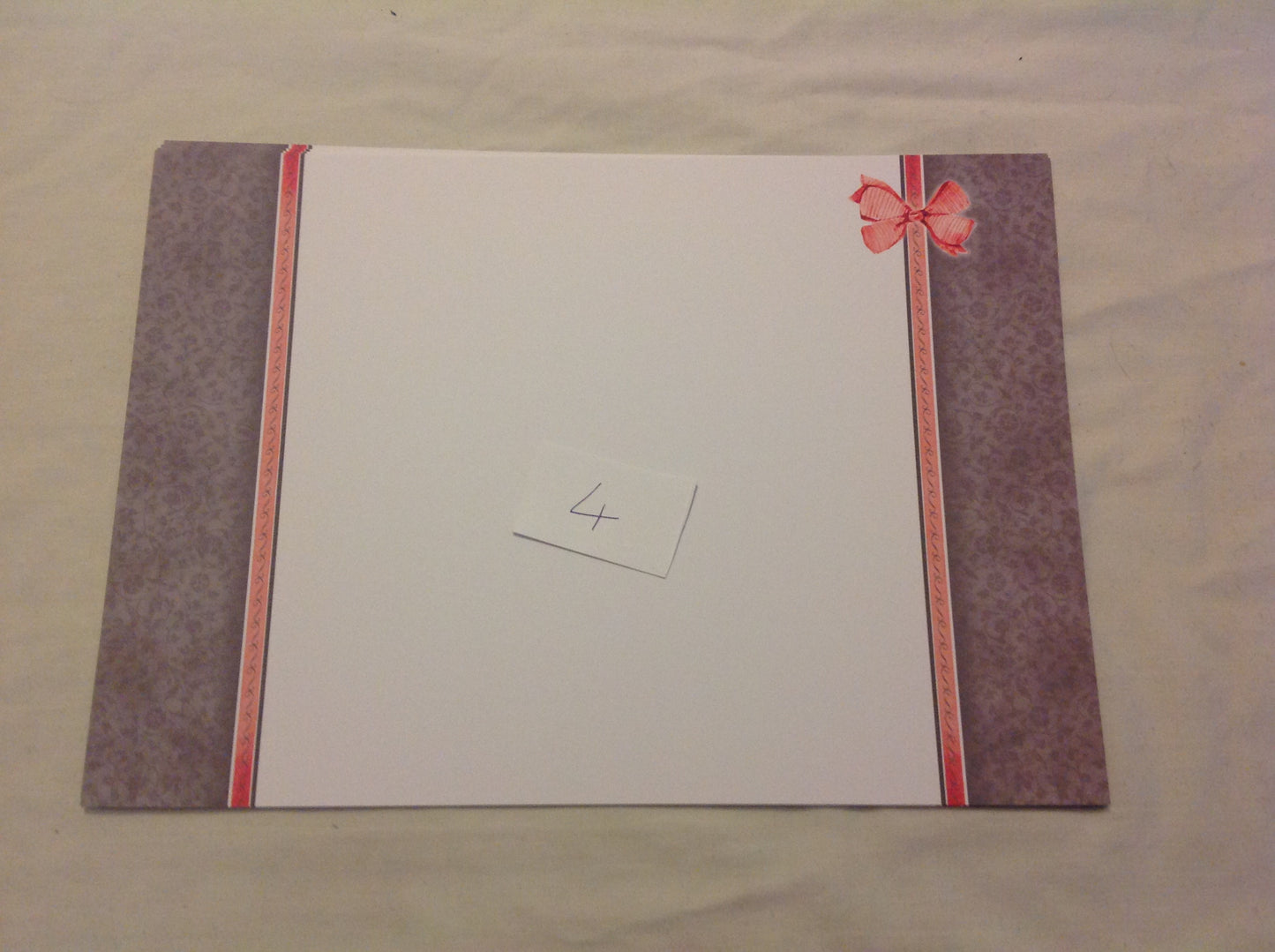 A4 DECORATED CARD  INCLUDING P&P TO UK  CODE 68