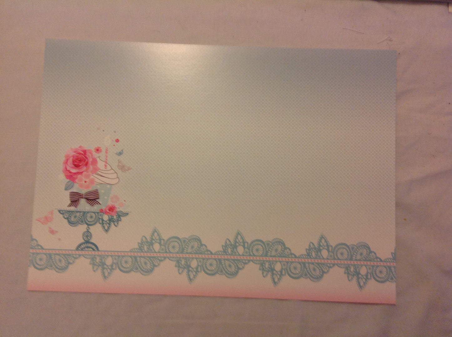 A4 DECORATED CARD  INCLUDING P&P TO UK  CODE 110